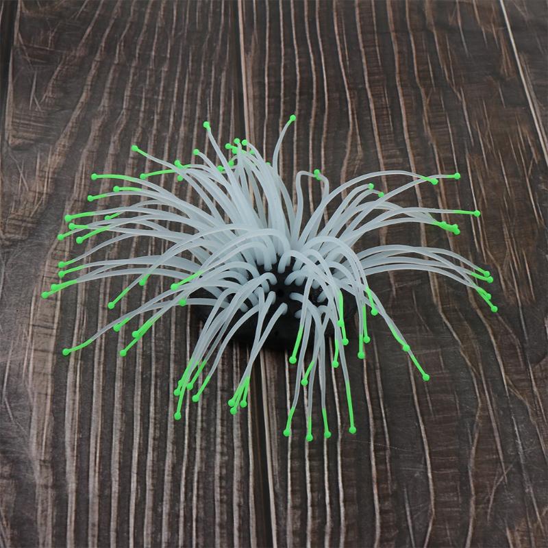 

Decorations Sea Anemone Ornament Glowing Effect Silicone Artificial Decoration For Fish Tank, Aquarium Landscape