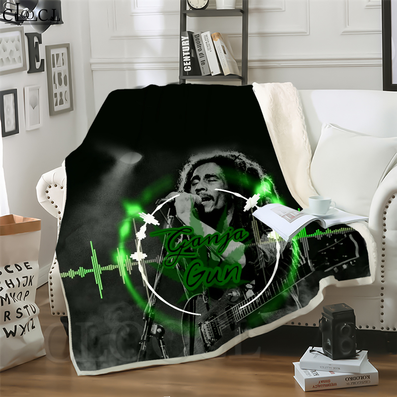 

CLOOCL New Reggae Singer Bob Marley 3D Print Harajuku Air Conditioning Blanket Sofa Teens Bedding Throw Blanket Plush Quilt