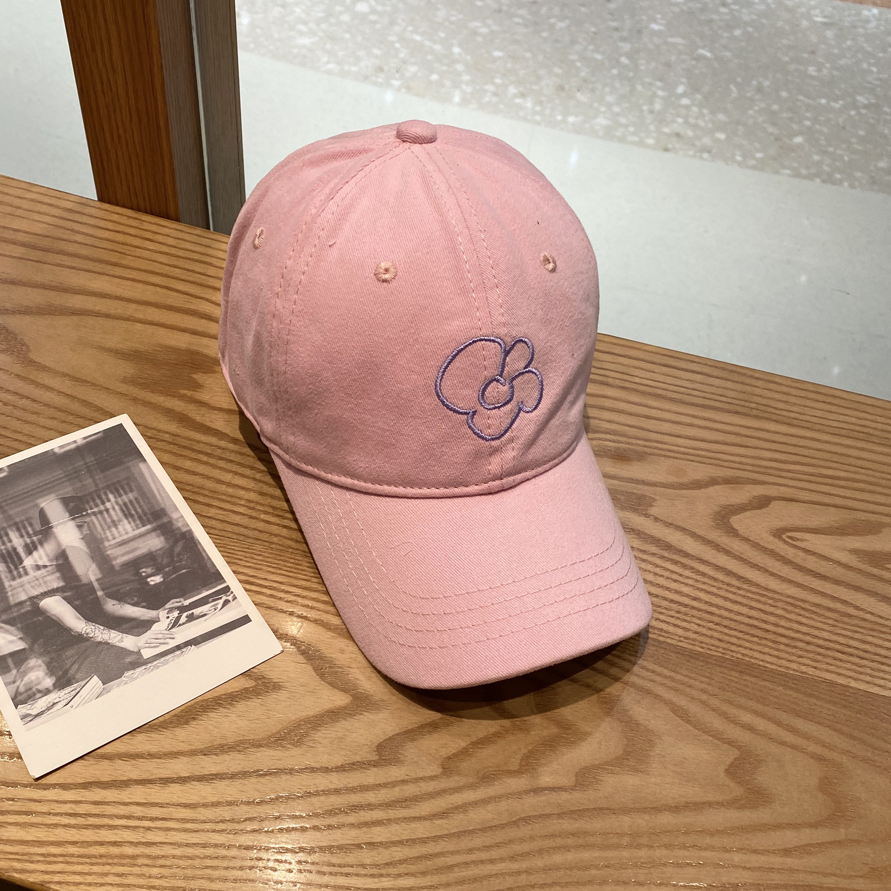 

Give You a Little Red Flower Korean Style All-Match Womens Baseball Cap Sweet Cute Vigorous Girl Sun-Proof Ins Peaked Cap, Purple