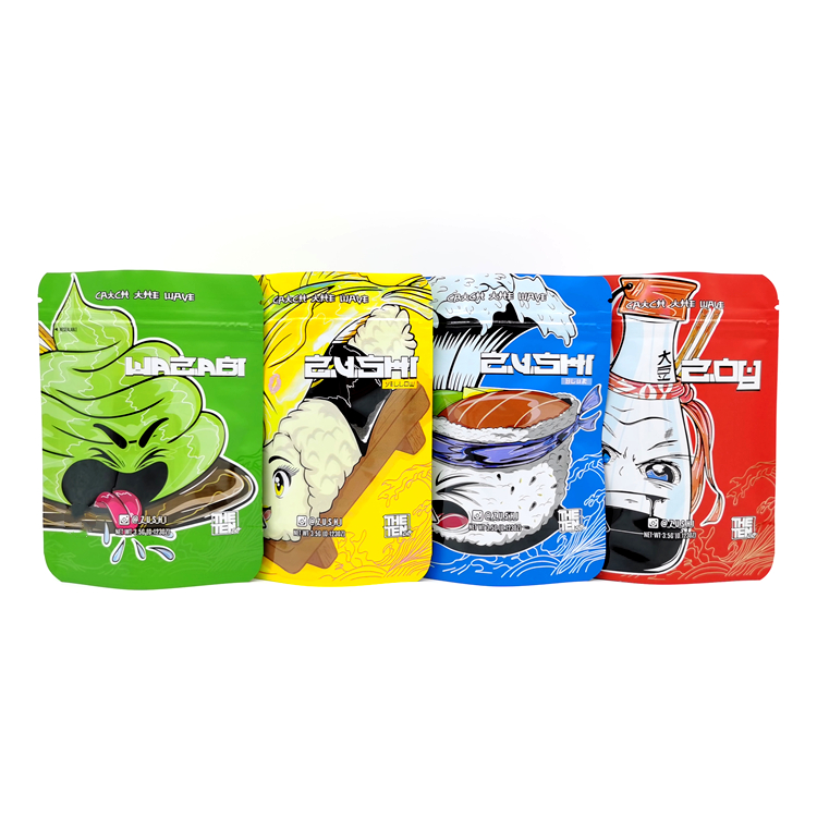 

3.5g ZUSHI THE TEN CO Mylar Bag Zipper Package Smell Proof Stand Up Pouch Bags