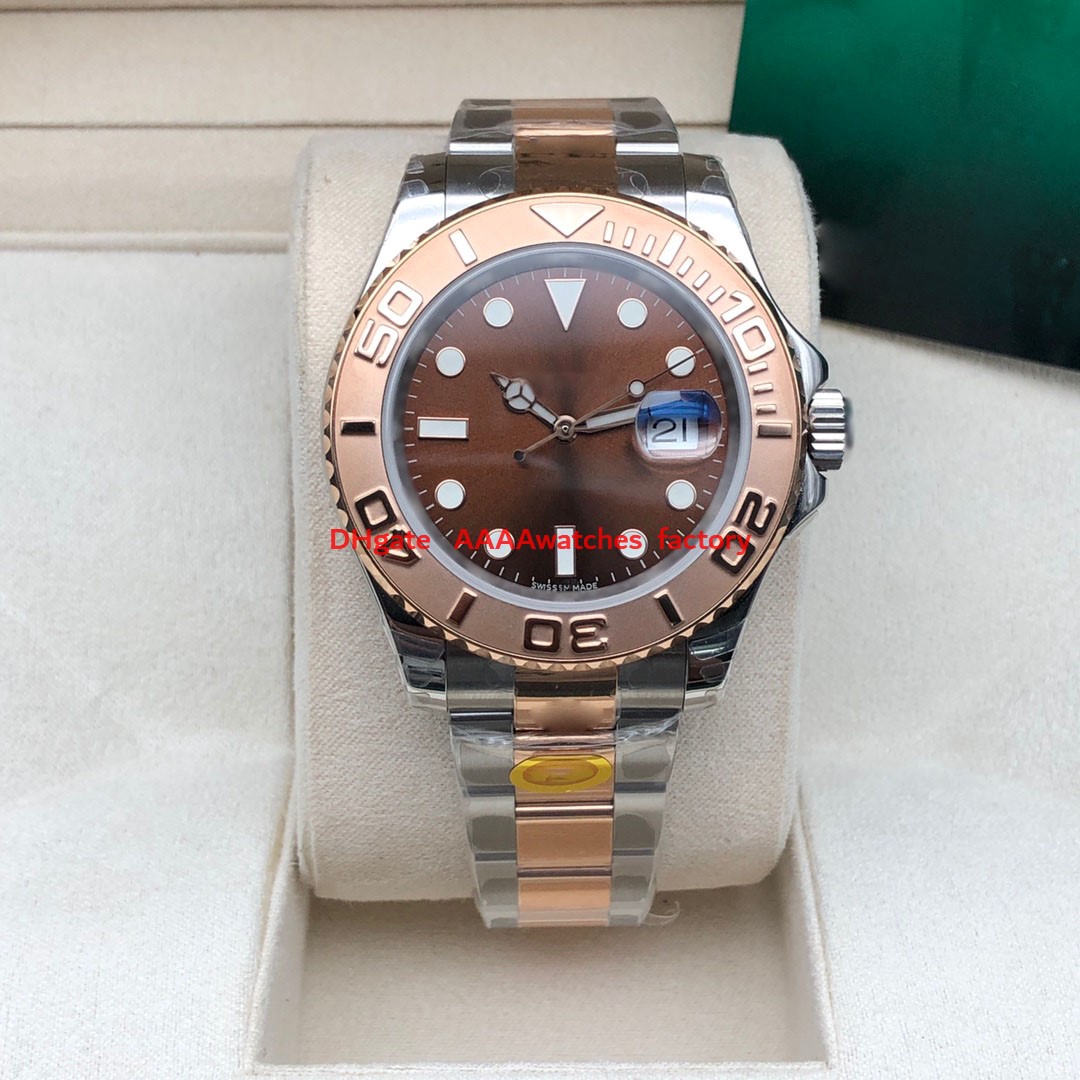 

2021 haute couture watch the arrival of golden waterproof automatic luxury yacht men table design sport tape movement luminous dial 2813 stainless steel material, Make waterproof