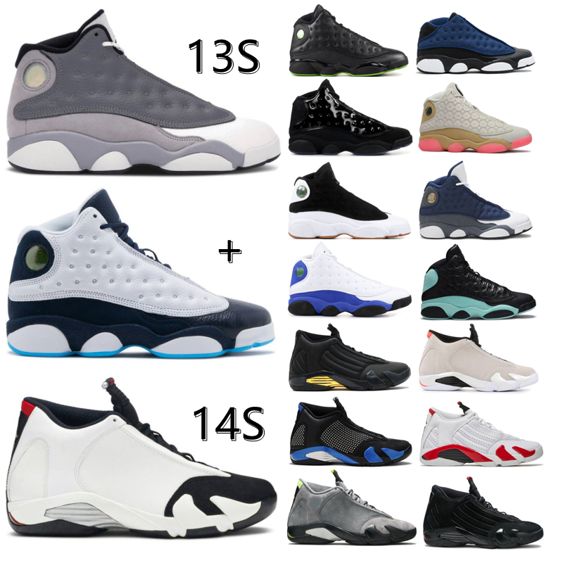 

2022 High quality Red Flint 13s 14s men basketball shoes 13 mens Starfish Court Purple Black Hyper Royal obsidian powder blue lucky green Bred women sneakers trainers, Box