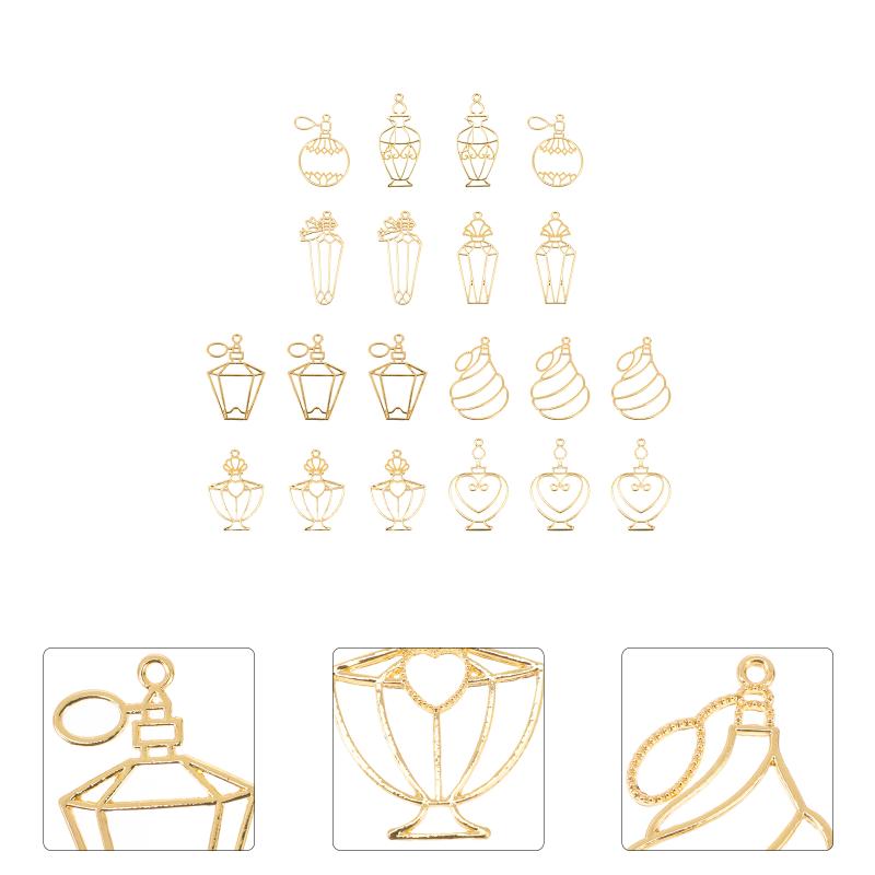 

Cushion/Decorative Pillow 20Pcs DIY Pendants Frame Golden Metal Epoxy Kit For Home Studio Mixed Type