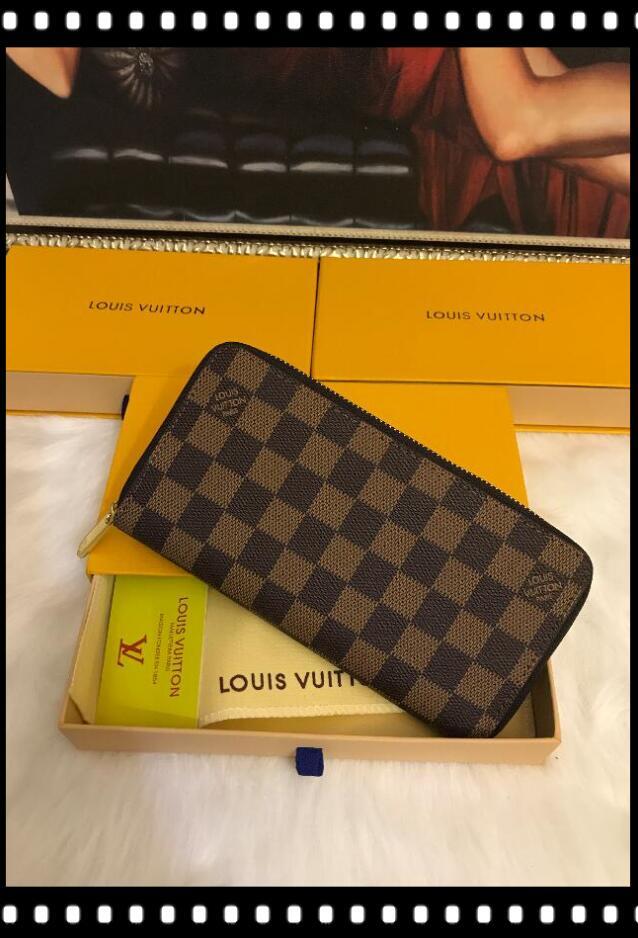 

New LV LOUIS VITTON Wallet For Women Genuine Leather Bag Luxury Handbags Men Zipper Purse Designer Zippy Wallets Top Clutch