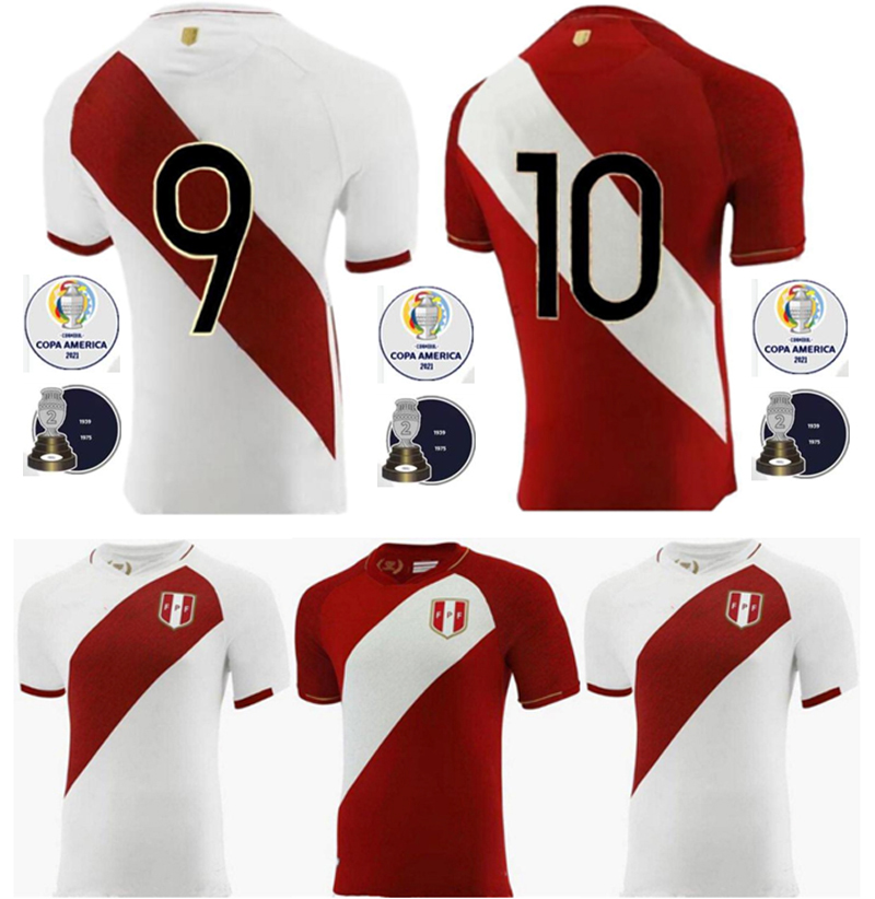 

Peru CARRILLO Soccer Jerseys 2021 22 Copa America Perú Home Away maillots foot LAPADULA CUEVA ABRAM Football shirts Kit, Peru home +patch