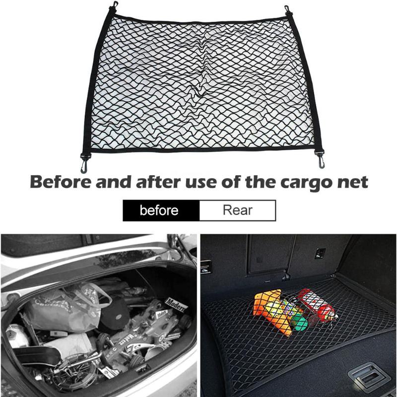 

Car Organizer Universal Automobile Mesh Cargo Net Wall Sticker Pouch Bag Storage For Trunk Interior Accessories