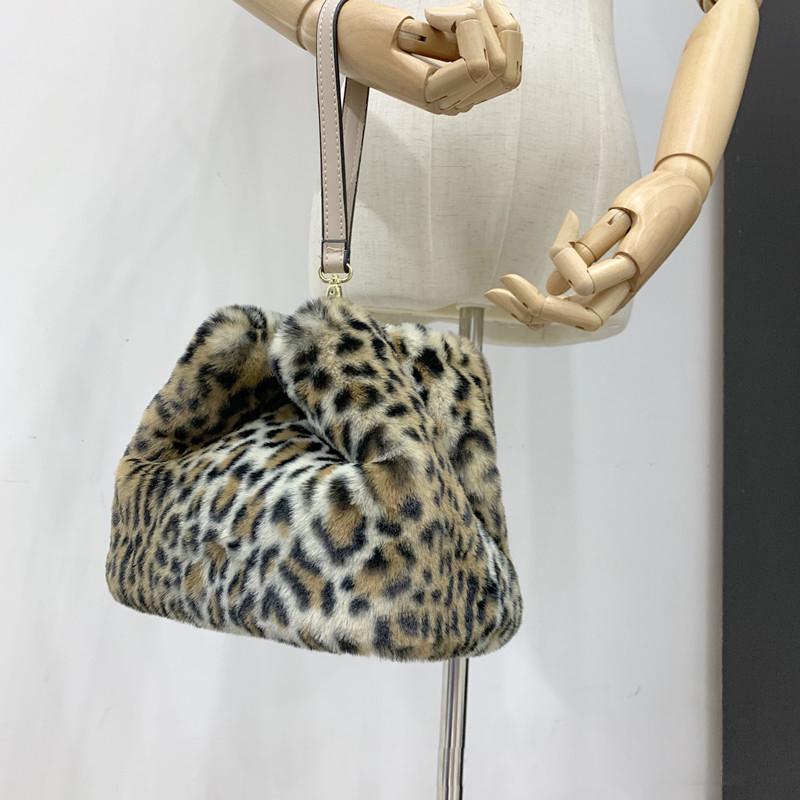 

Autumn winter new style wool-like women bags square leopard print purse solid color women handbag fashion commuting 01-SB-ftbwfm