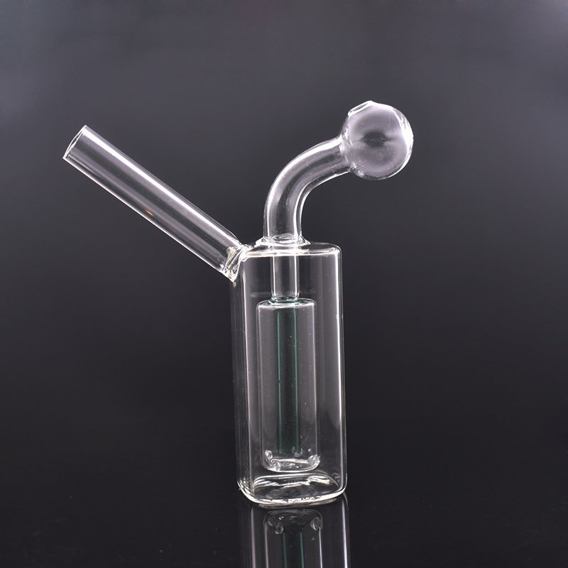 

mini glass oil burner bong smoking water pipe inline matrix perc birdcage recycler dab rig bong portable for travel