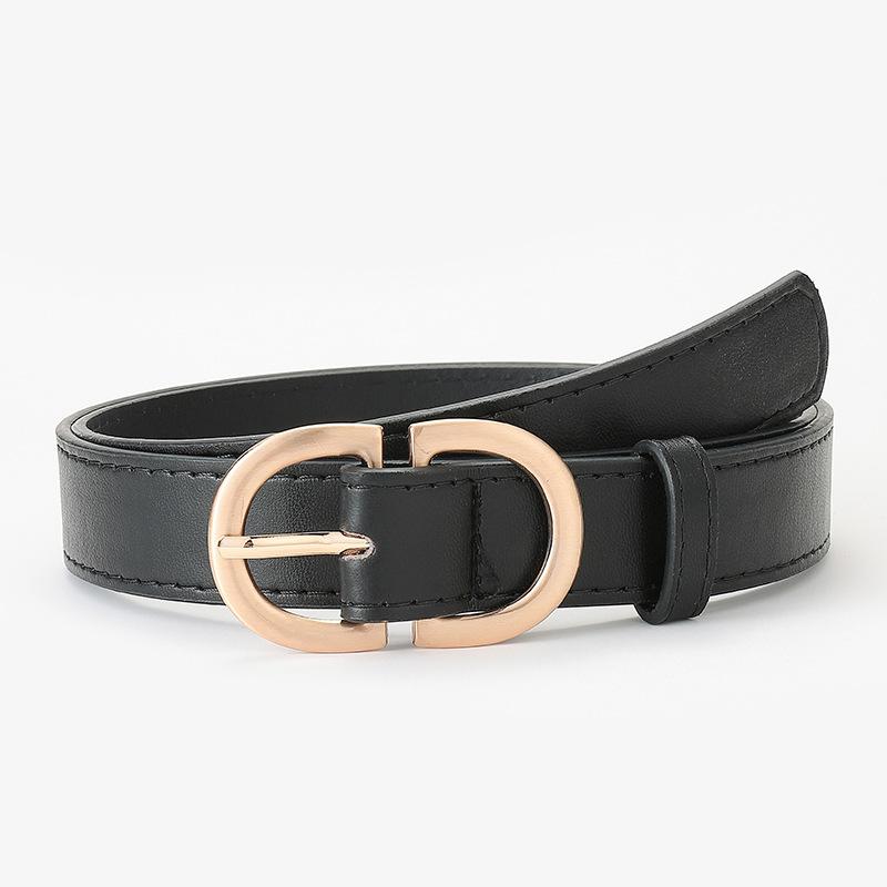 

Belts PU Leather Belt For Women Double D Jeans Cow Pattern Leopard Waistband Vintage Female 2022, Black;brown