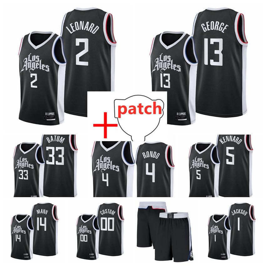 

Los Kawhi 2 New Leonard Angeles Paul George 13 ClippersMen Rajon Rondo 4 Luke Kennard Nicolas Batum Terance Mann Reggie Jackson Black 2021 Basketball Playoffs Jersey, Color1