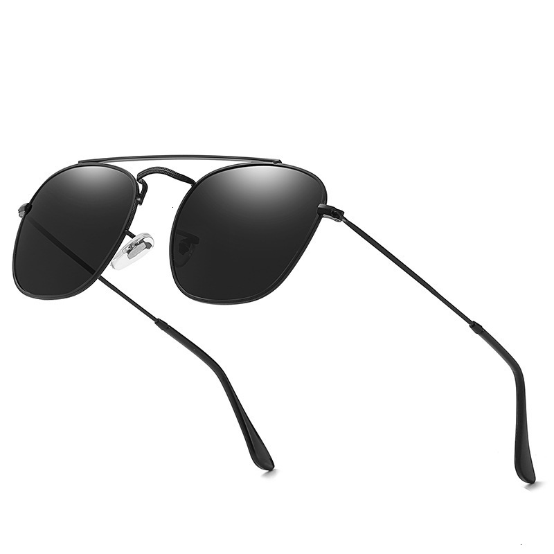 

OFF 70% 3557 metal Polarized square men's double beam Sunglasses sunshade driver's U4AV, White;black