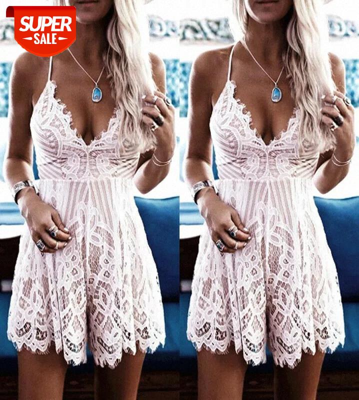 

Summer Women Lace Short Mini Dress Sexy Ladies Bodycon Sleeveless Summer Holiday Party Boho Beach Mini Dress Sundress #4t6b, Black;gray