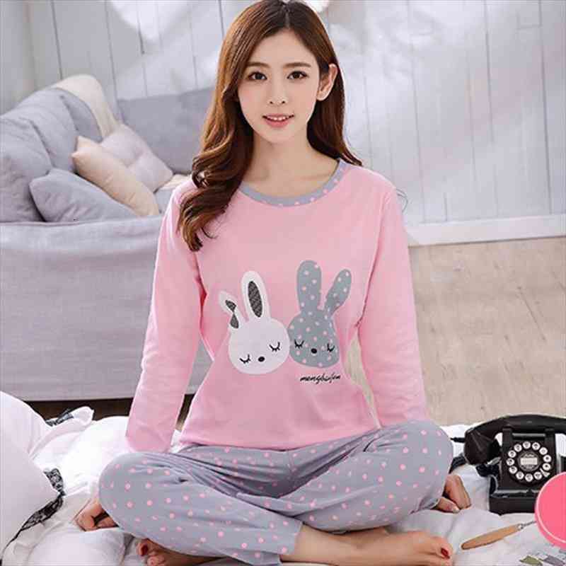 

Cartoon Printed Long-sleeved Womens Pajamas Set Three Cat Print O-neck Pajamas Sleep Pants, Black;red