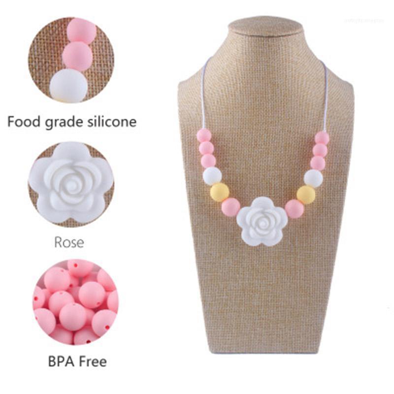 

Chains Silicone Teether Necklace Baby Molar Toy Child Bead Necklaces1