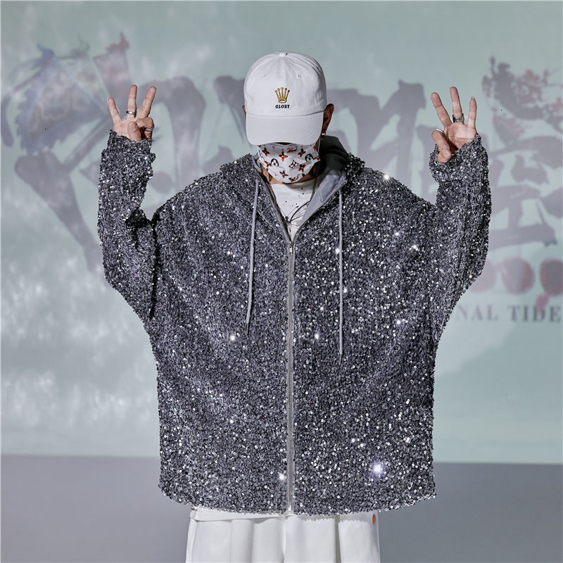 

2021 New Bright Color Men's Fashion Casual Hooded Jackets Mens Streetwear Wild Hip-hop Bomber Jacket Men 1z7k, Black