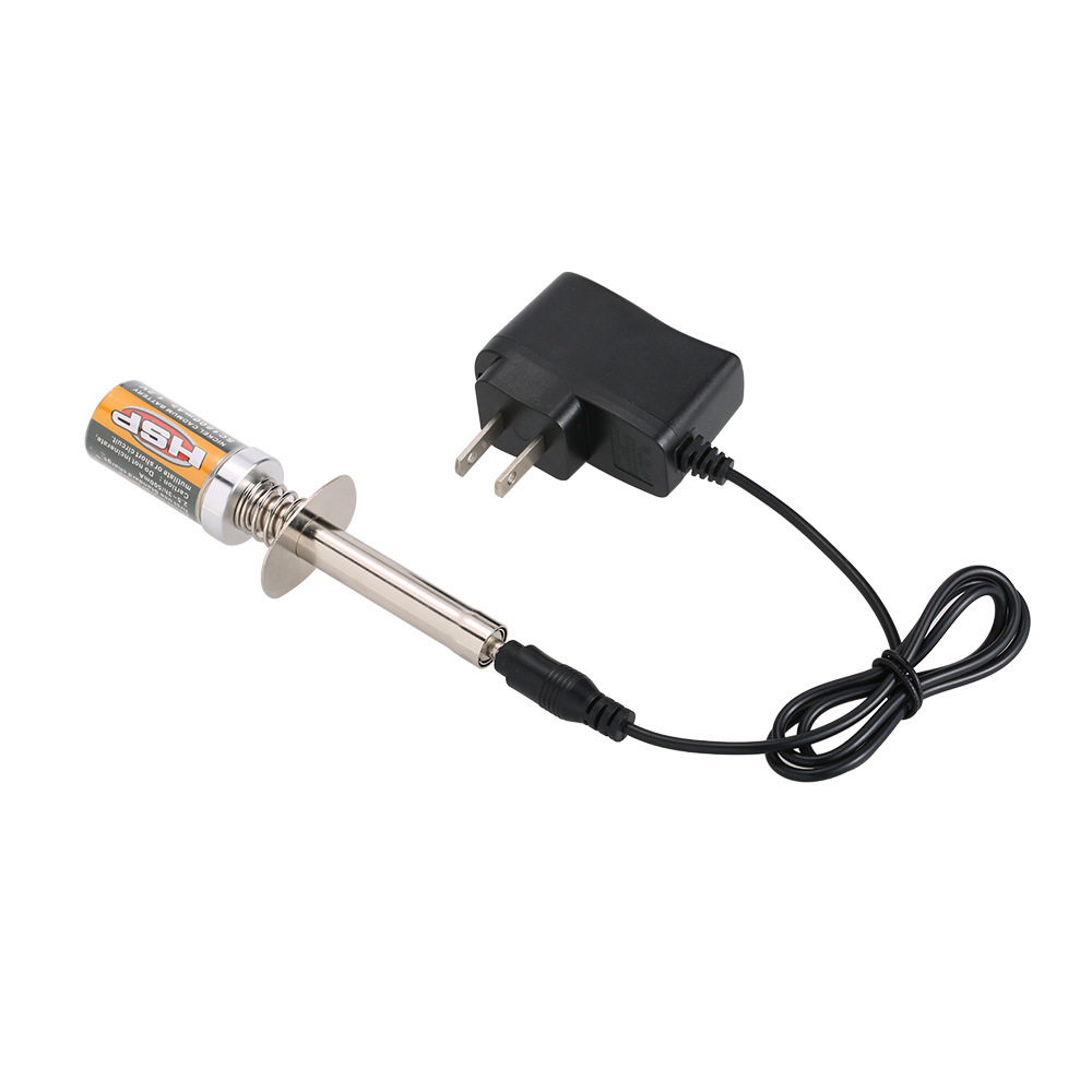 

htmoto Engine Starter Kit Rechargeable Glow Plug Igniter Ignition SC1800MAh AC Charger EU Plug for RC Cars Nitro Truck Ai for HSP 80101