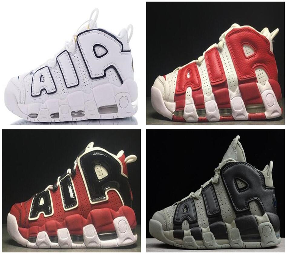 

2021 More UptempoS New 96 QS Olympic Varsity Maroon Mens Basketball Shoes 3M Scottie Pippen Chicago Sneakers march