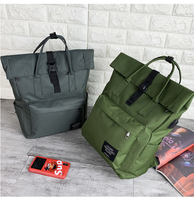 

Ladies Leisure Shoulder Bag 15 Inch Laptop Backpack Woman Canvas Travel Bags USB Charging Schoolbag Girls Sac A Dos Bolsa, No bags