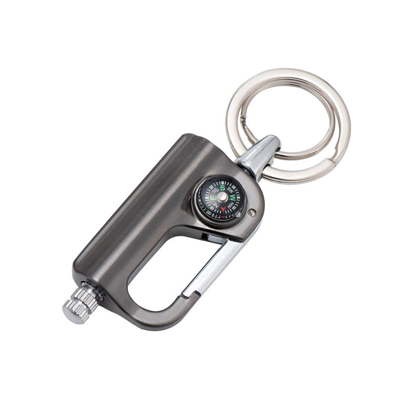 

Compass Outdoor Waterproof Portable Lighter Keychain With Containing Cotton Core Lighter Case Gadgets For Men Smoke Sigaretten