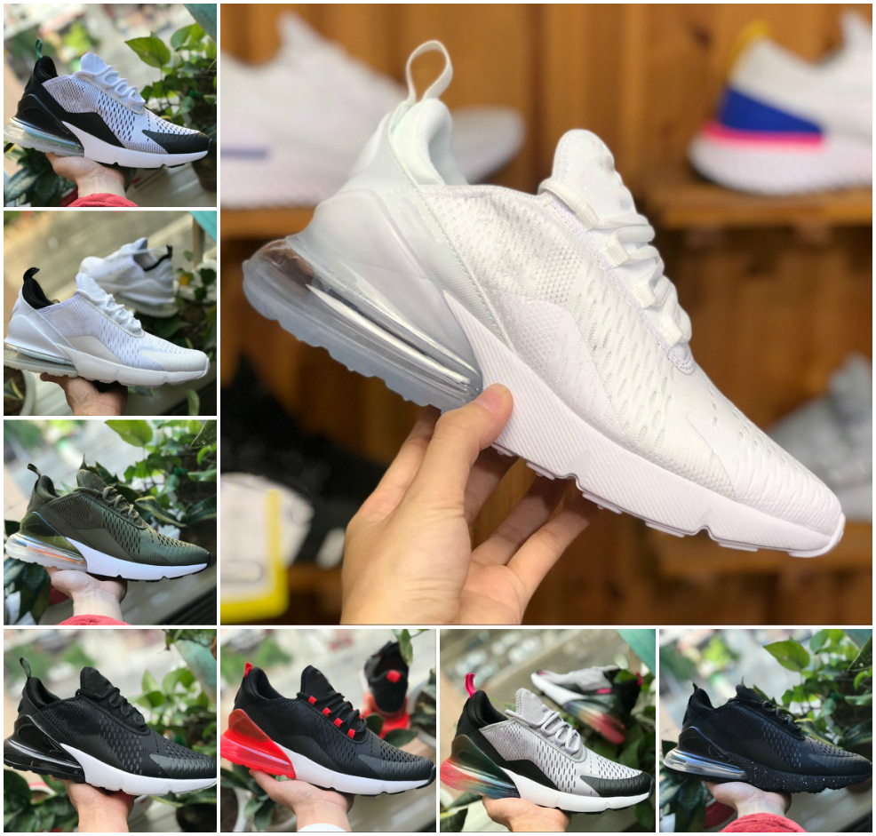 

270 Sports Running Shoes Womens Mens Triple Black ALL White Top Quality Photo Blue Spirt Teal Platinum Volt 270s Trainers Casual Sneakers SIZE 36-45, Bubble package bag