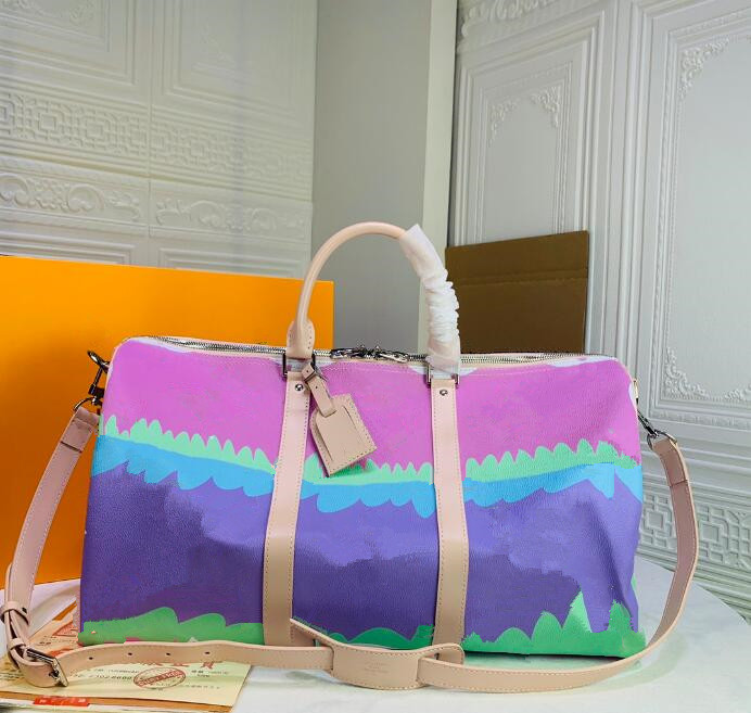 

2021 top quality men's luggage women's luggage tote bag men's designer leather large cross body tote bag 50cm M56217