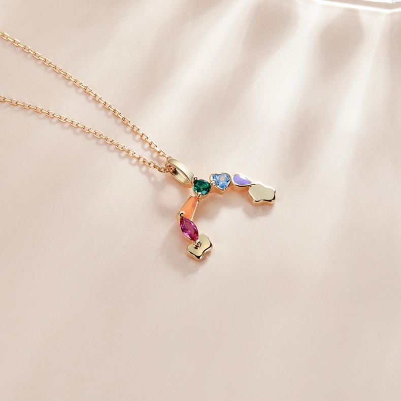 New pop art series rainbow pendant European and American fashion gold plated DIY accessories-image-744620628