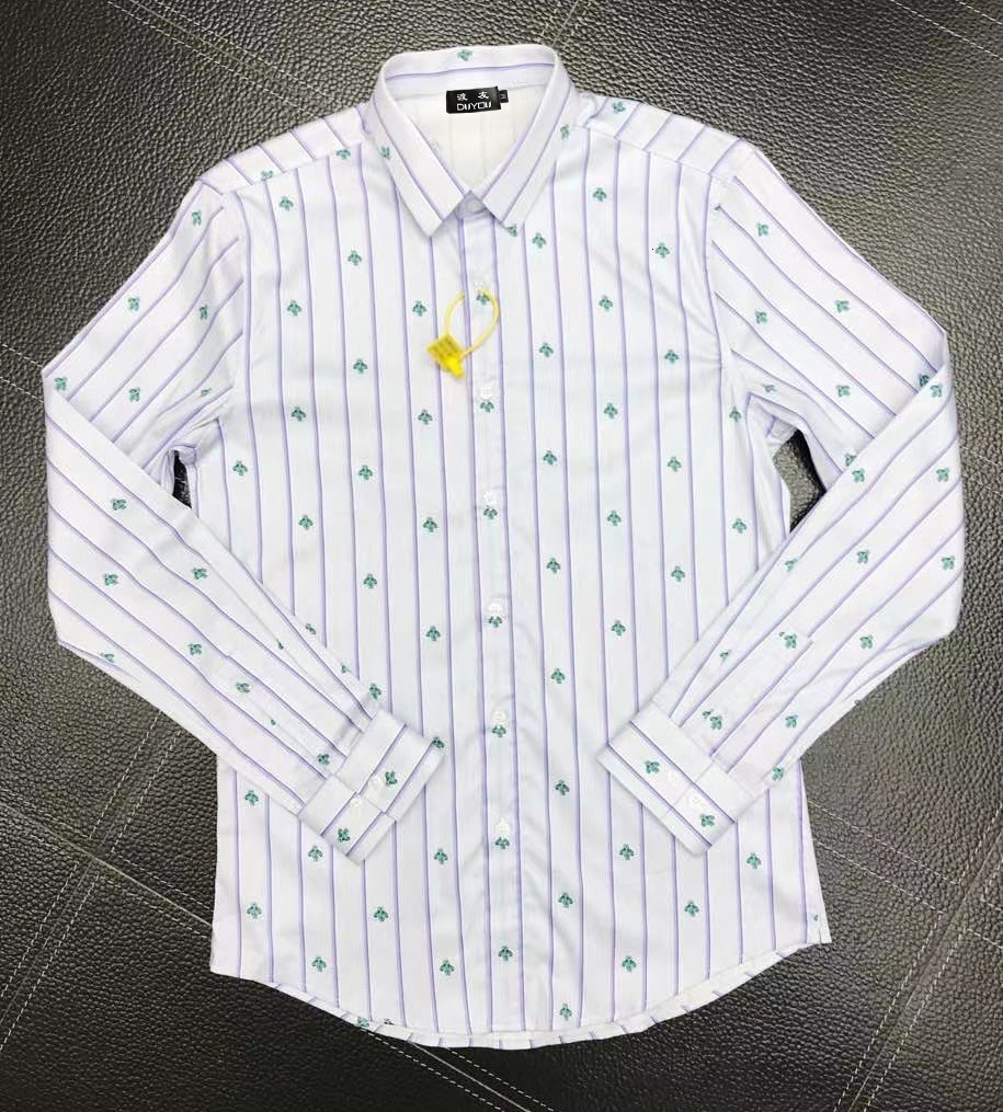 

2021 New Camisa Casual Masculina 100% Algodo Listrado De Manga Comprida | 219109625 Zcug, Blue