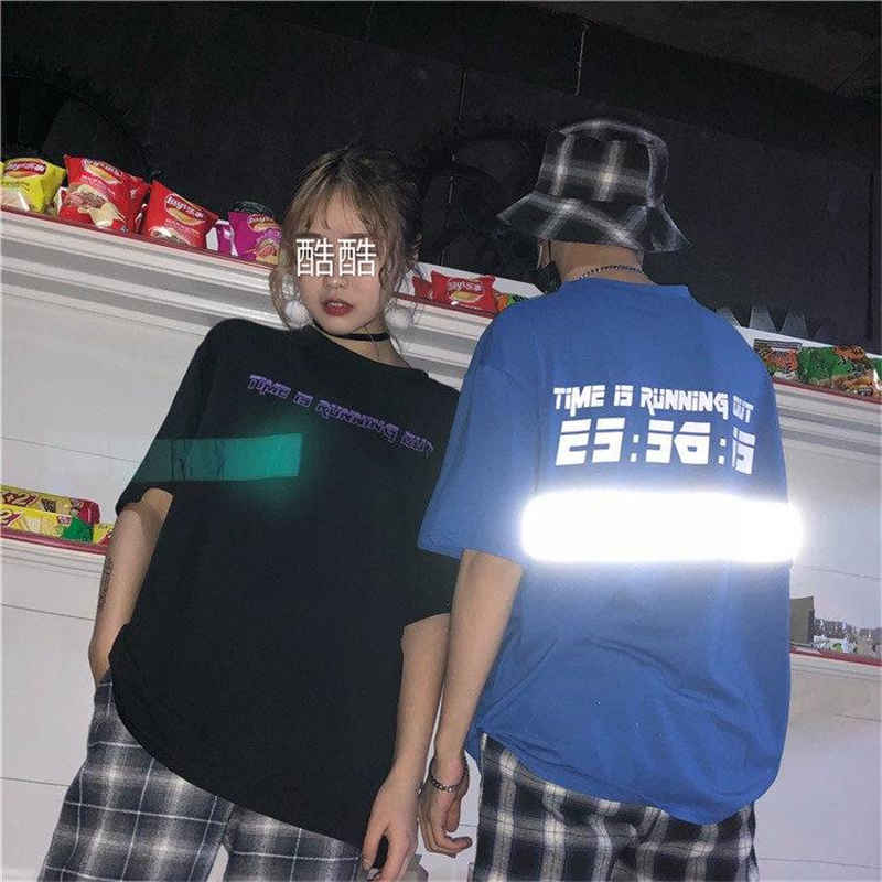 

2021 New T-shirts De Manga Curta Dos Homens Camisa Do Hip Hop t Meia Luva Reflexiva Listra Camiseta Cpia Da Letra 5fa3, Black