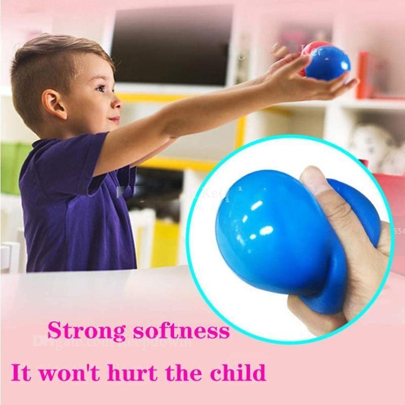 

1pc Ceiling Balls Luminescent Stress Relief Sticky Ball Glow Stick to the Wall and Fall off Slowly Squishy Glow Toys for Kids Adults FY7601