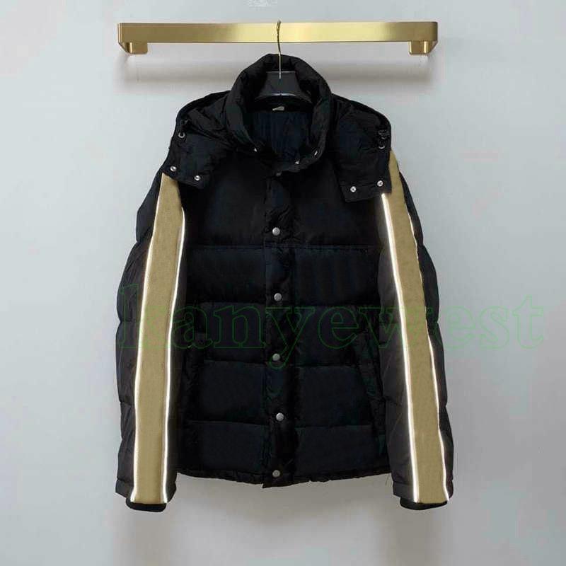 2021 Autumn winter designer jackets mens Outwear Windproof Detachable Reflective jacket fashion stripe cotton coat women casual letter print warm co