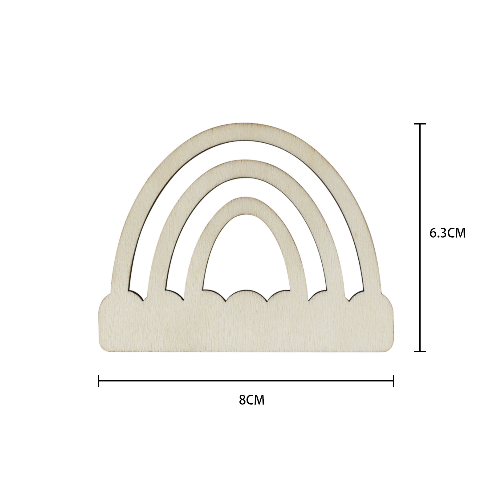 

10pcs Nordic Style DIY Wooden Colorful Rainbow Hanging Wall Decor for Baby Shower Gifts Nursey Room Decor Party Favor