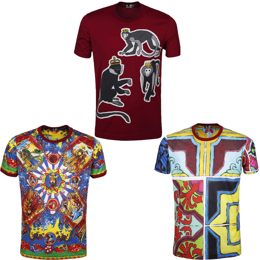 

2021 Summer New Fashion Monkeys Print t Shirt Men Slim Fit Hip Hop Funny Tshirt High Quality Cotton Top Tees 20bh, Red