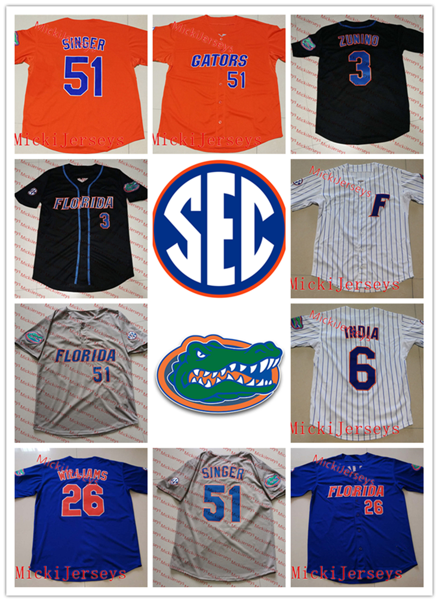

Custom Florida Gators Stitched Baseball Jersey 23 Jack Leftwich Austin Langworthy Sterlin Thompson 52 Kirby McMullen 5 Colby Halter 15 Jor dan Butler Kris Armstrong, Orange