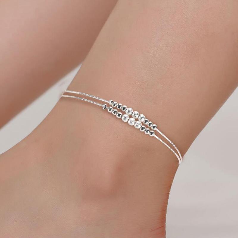 

Anklets Vintage Anklet Set Fashion For Women 2pcs/set Multilayers Adjustable 2021 Bracelet On Leg Foot Beach Jewelry, Red;blue