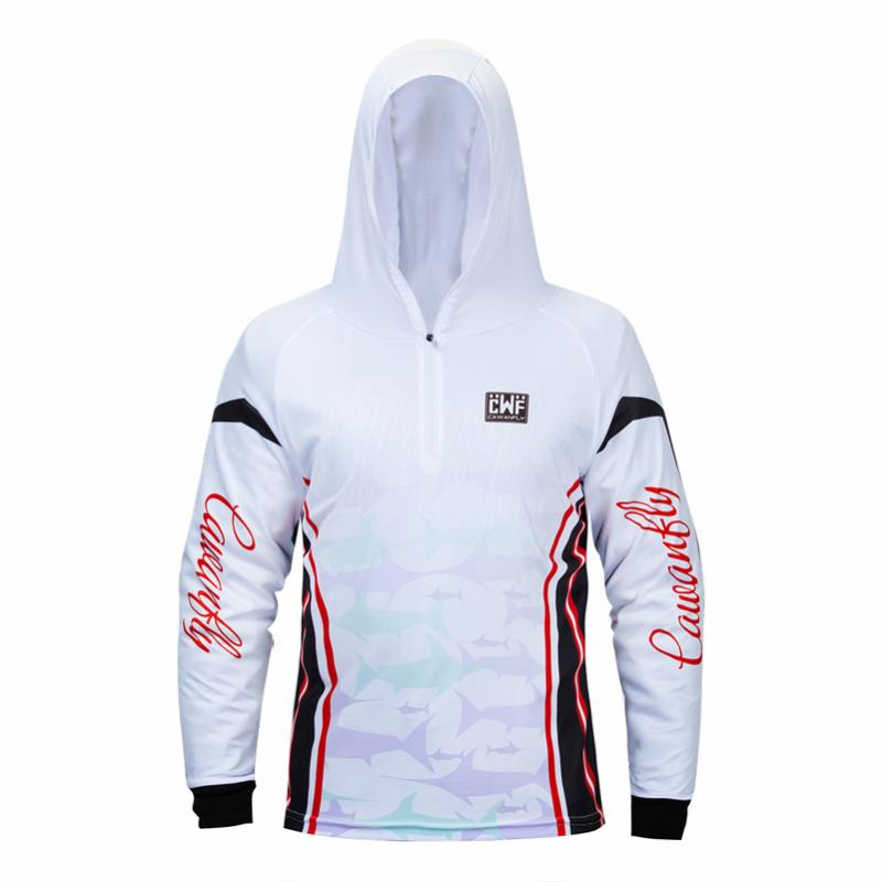 

Racing Jackets White Fishing Hoodie Anti-UV Sunscreen Sun Protection Face Neck Shirt Breathable Quick Dry Clothes, Beige