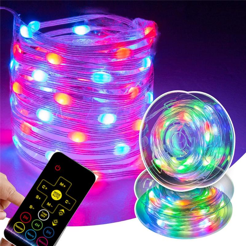 

Strings USB LED String Christmas Lights For Indoor Outdoor RGB Light Full Color Multi Mode Addressable Individually 5V With Remote