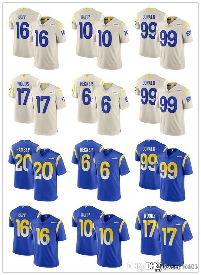 

Men Los Women Angeles Rams 99 Aaron Donald 17 Robert Woods 10 Cooper Kupp 16 Jared Goff Football Jerseys blue, Black;red