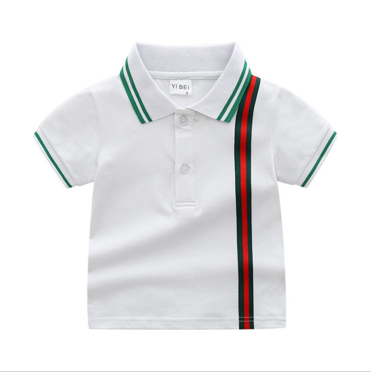 

Cute Baby Boys Turn-Down Collar T-shirts Summer Kids Short Sleeve T-shirt Gentleman Style Children Cotton Casual Tops Tees Boy Shirts Clothes 1-7T, Blue