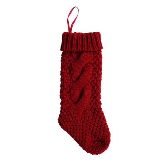 

Christmas Decorations Knitted Stockings Hanging Stocking Gift Bag For Family Holiday Xmas Party Decor Choice