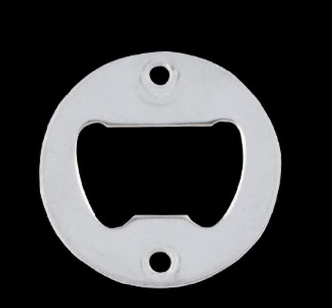 

Stainless Steel Round Bottle Opener Compact Portable Bottle Opener Part With Countersunk Holes Metal Strong Polished Bottle Opener