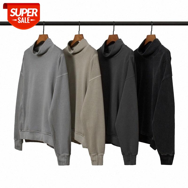 

Distressed wash collar hem split solid color OVERSIZE ninja sleeve pullover sweater men #i56B, Black