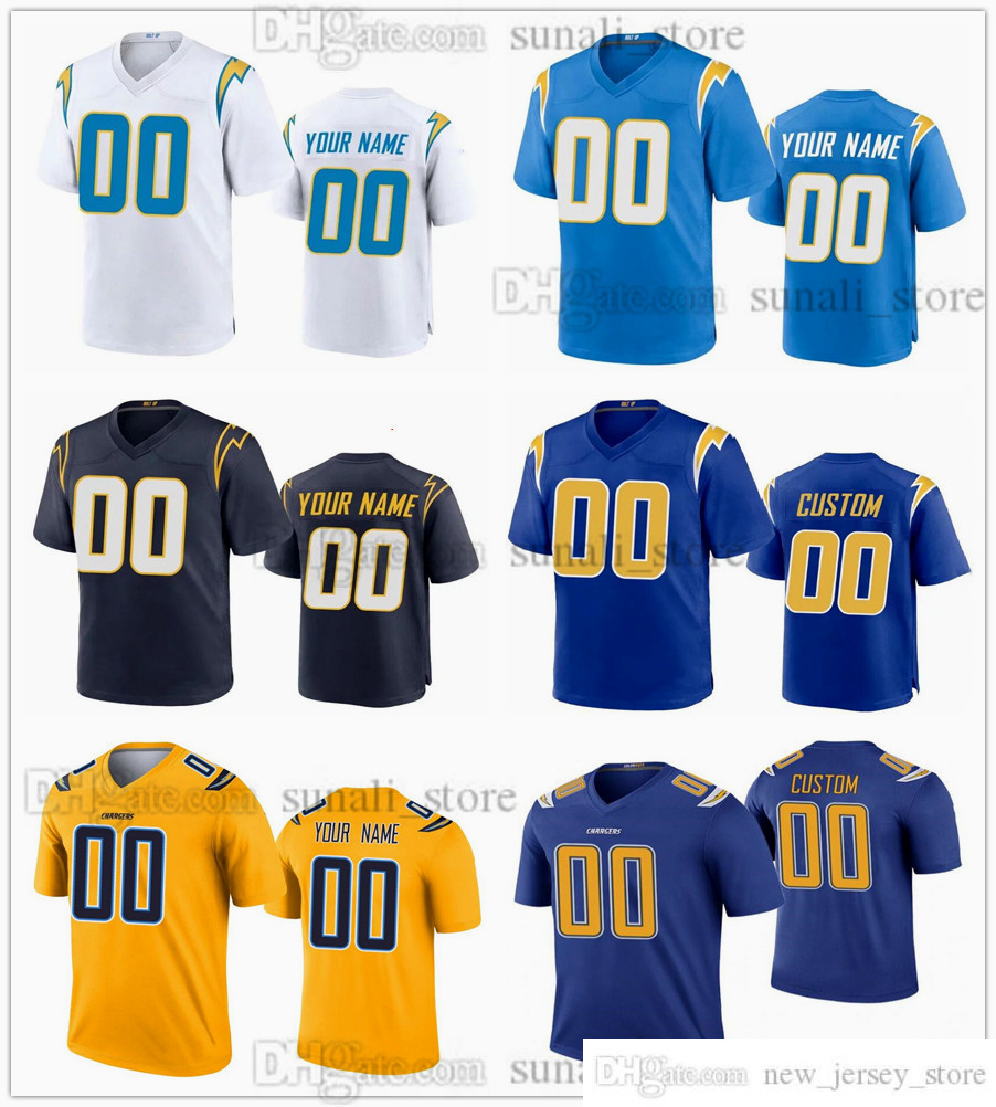 

Stitched Football Jerseys 10 Justin Herbert 97 Joey Bosa 33 Derwin James Jr. 13 Keenan Allen Men Women Kids Navy White Blue, Black;red