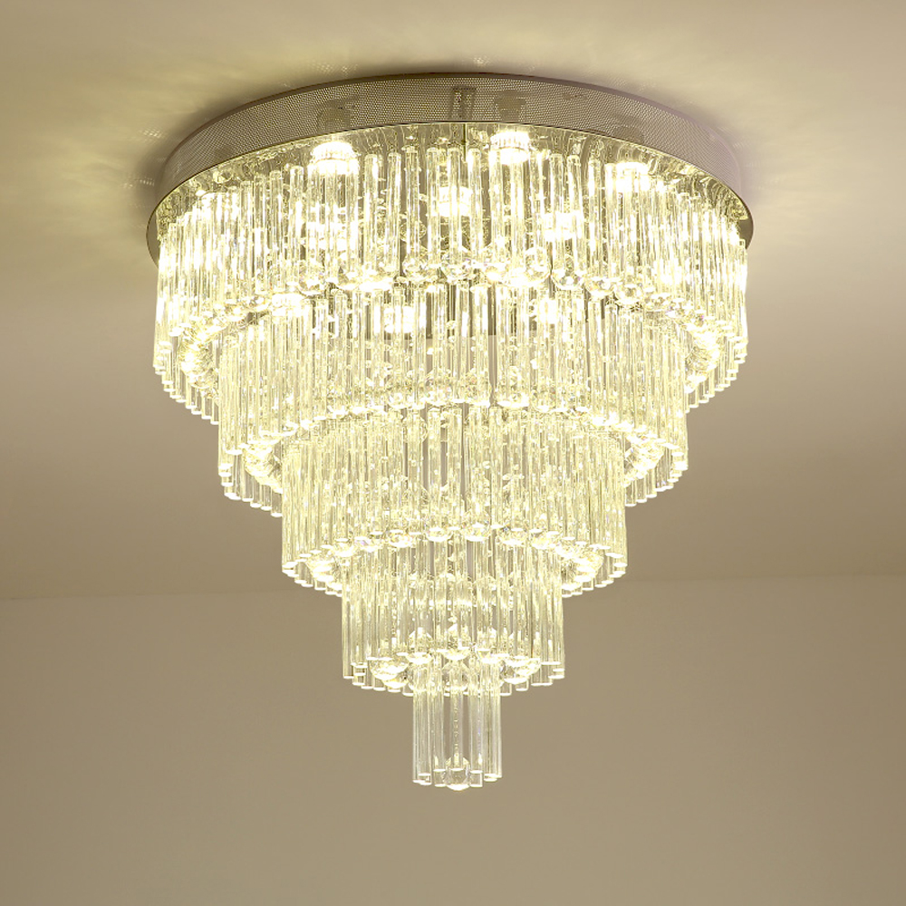 

multi layer modern chandelier crystal lamp AC110V 220V cristal LED ceiling fixtures living room bedroom chandelier