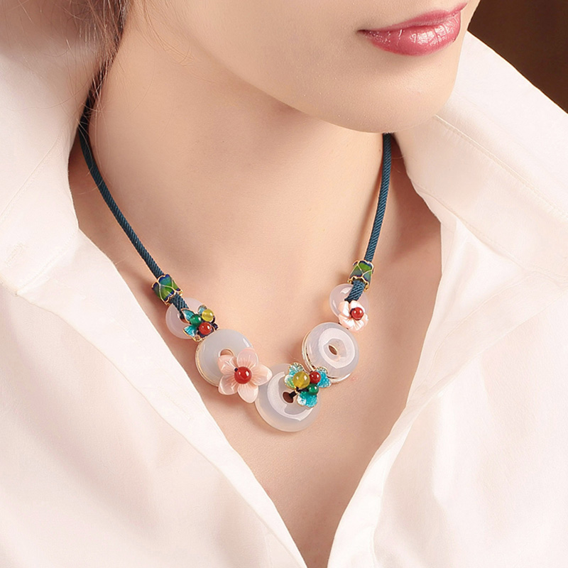 Xianlan320 Original National Wind Necklace Chain Necklace Pendant Clavicle Restoring Ancient Ways Brief Paragraph Small Pure And F-image-706264972