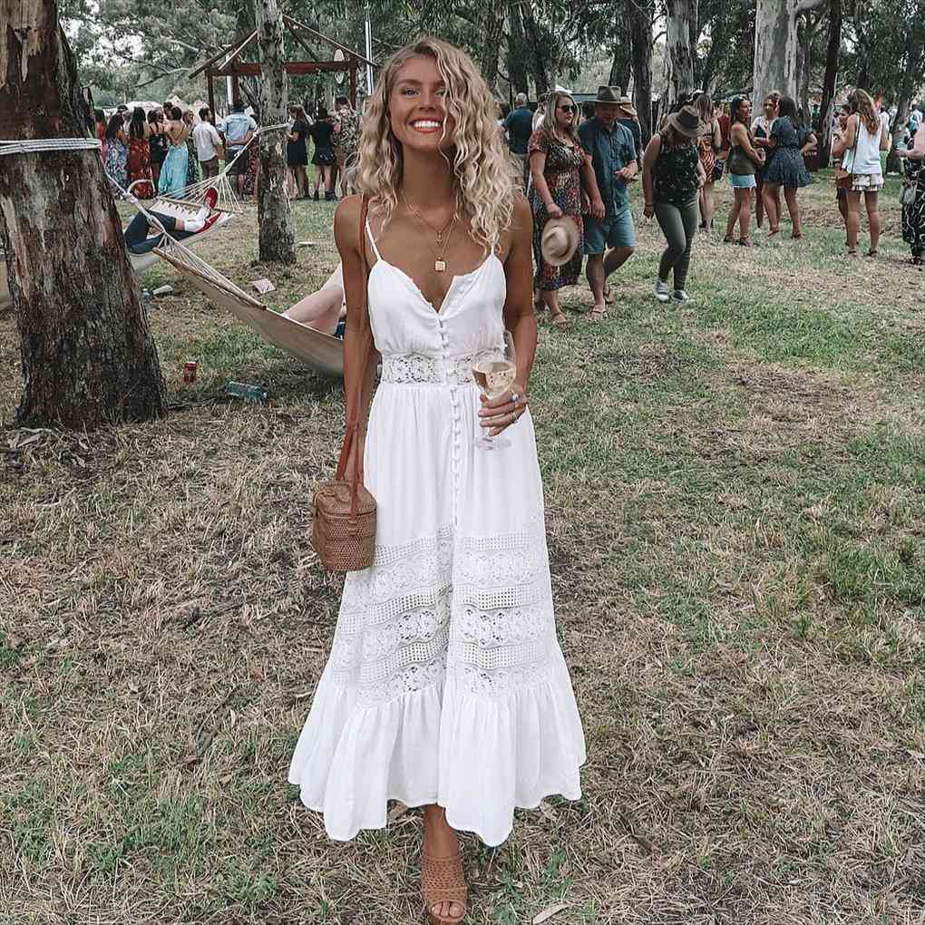 

fashion boho long maxi womens dress summer sleeveless white beach evening party casual dresses vestidos, Black;gray