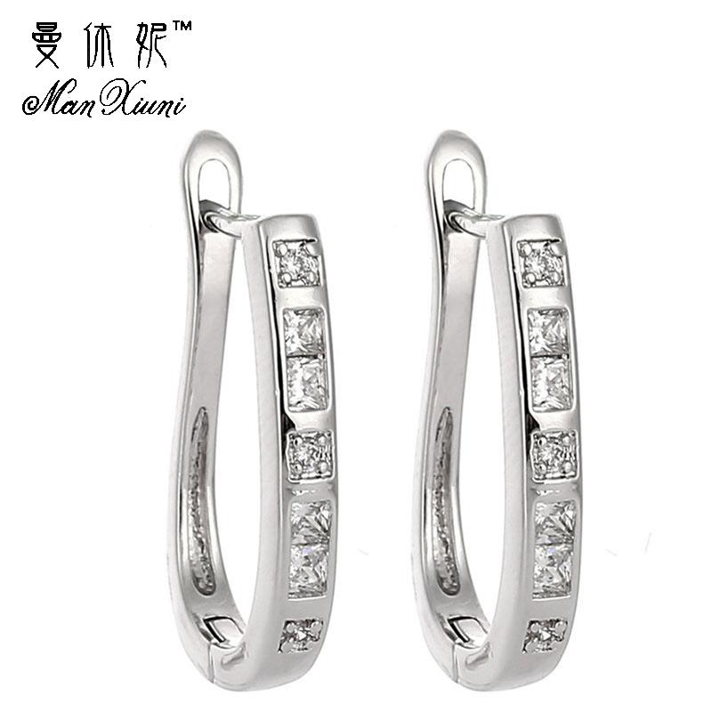 

Stud Women's Elegant Cubic Zirconia Earrings Nice Fashion Friendship Holiday Gift, Golden;silver