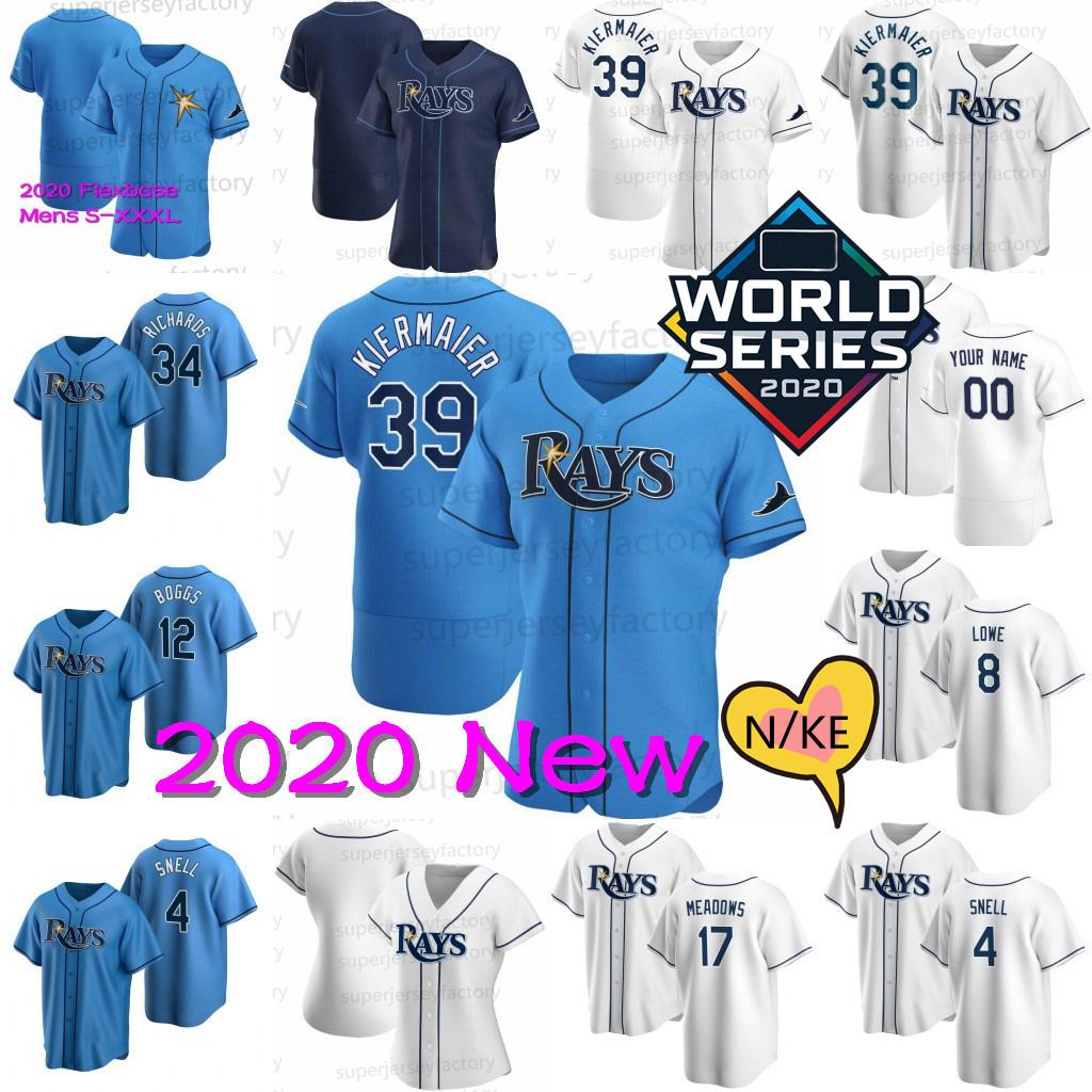 

Rays 2020 WS Jersey Kevin Kiermaier Joey Wendle Blake Snell Trevor Richards Brandon Lowe Wade Boggs Willy Adames Michael Brosseau Nate Lowe, Blue;black
