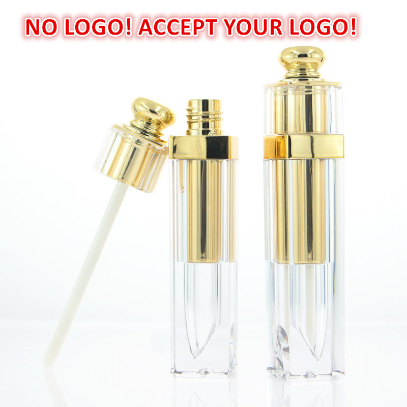 

No Logo!Gold tube Lip Gloss 60 colors lip gloss Waterproof long Lasting liquid matte lipstick accept customized logo!, 60 colors for choose