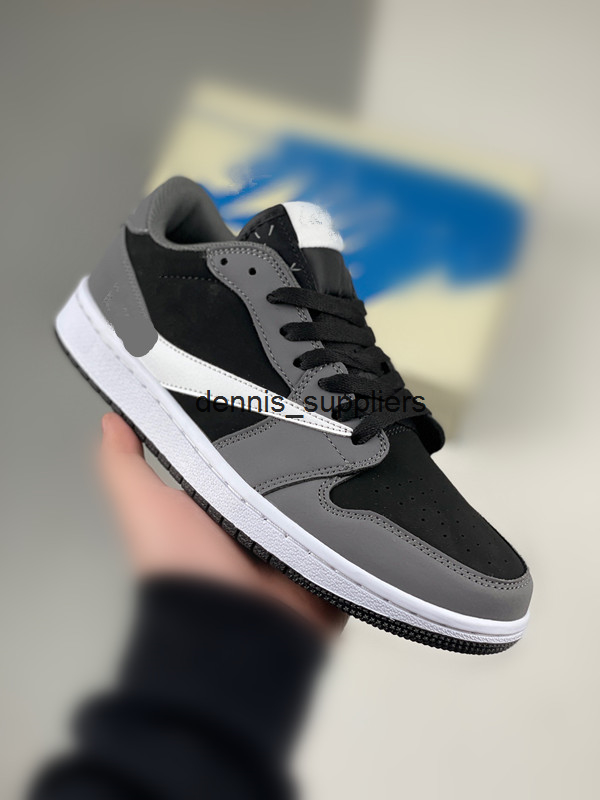 

Mens Leisure Shoes Fragments x Jumpman 1s Low BLACK/GREY/WHITE classic LOW-top culture casual sports basketball shoes BLACK GREY SUEDE