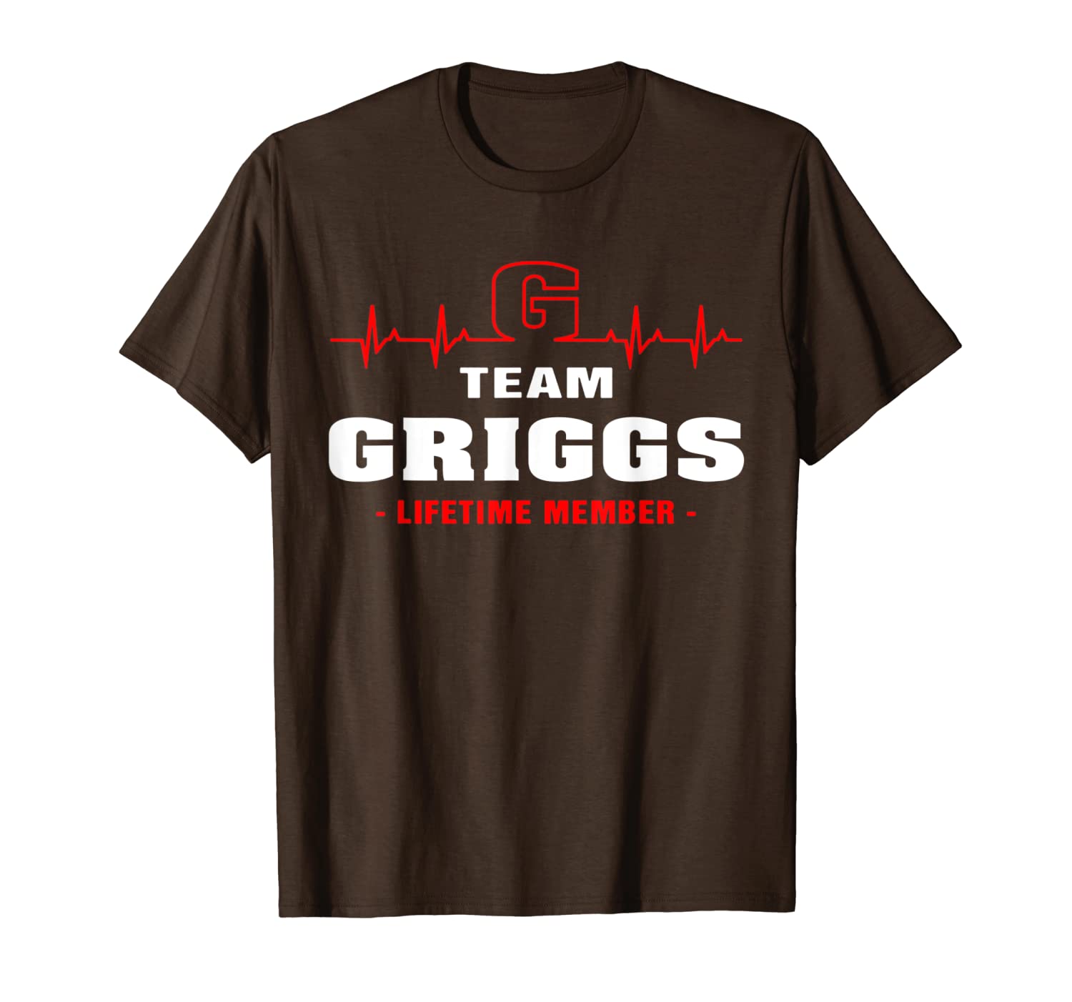 

team griggs lifetime member shirt surname, last name gift t-shirt, White;black